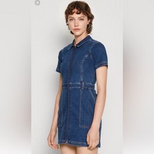 Hollister Denim Zip-Up Dress
